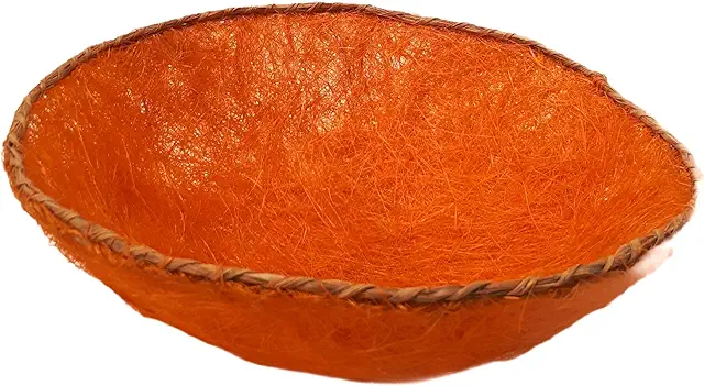 Cestino Vimini in Paglia Arancio Comarco Sa - Diametro 28 cm