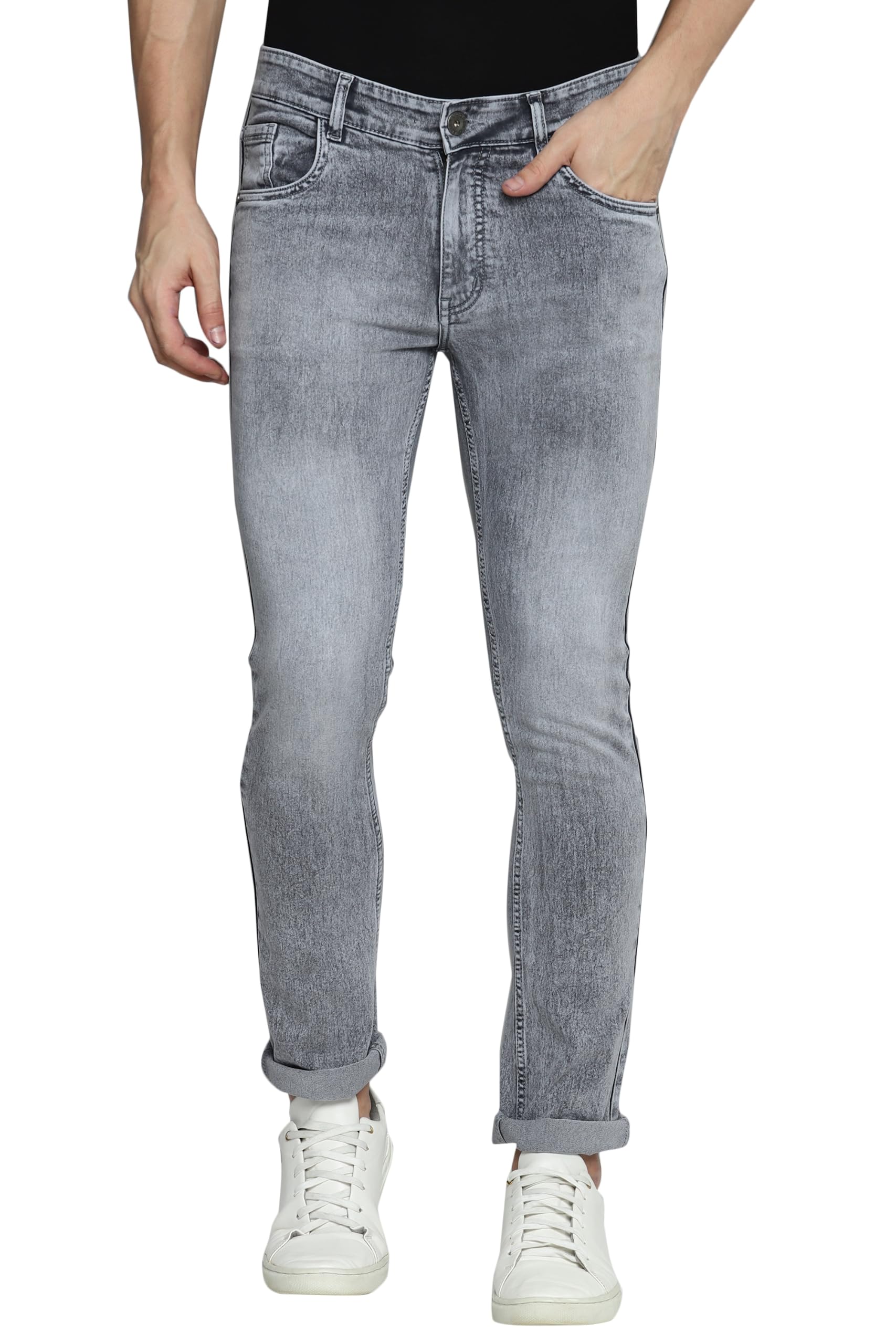 allen cooper Slimmy Comfortable Mid Rise Denim Jeans for Men-picture-35