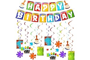 Celebrate Artistic Expression with Shappy's 25-Piece Art Themed Party Decorations