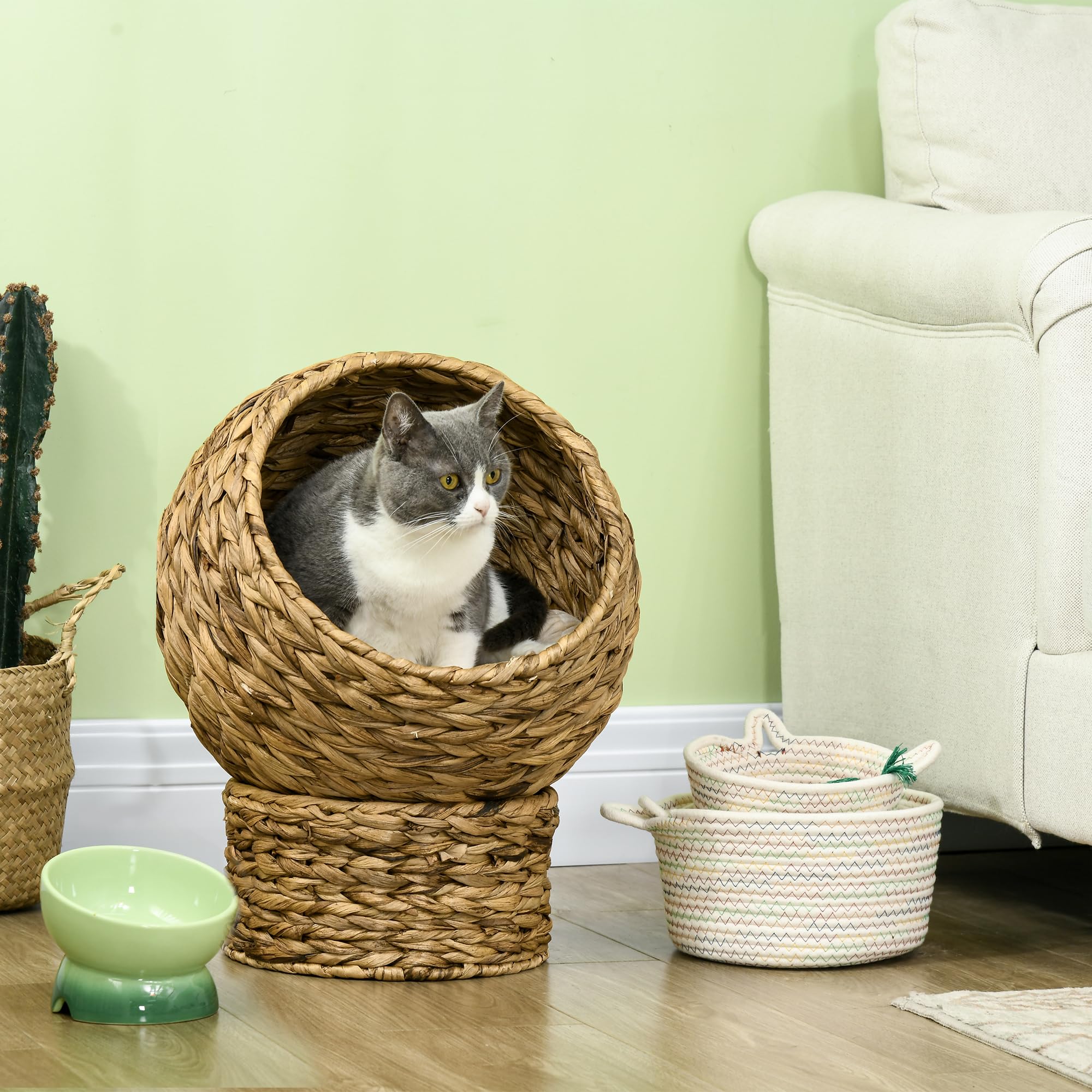 banana leaf raised cat egg chair