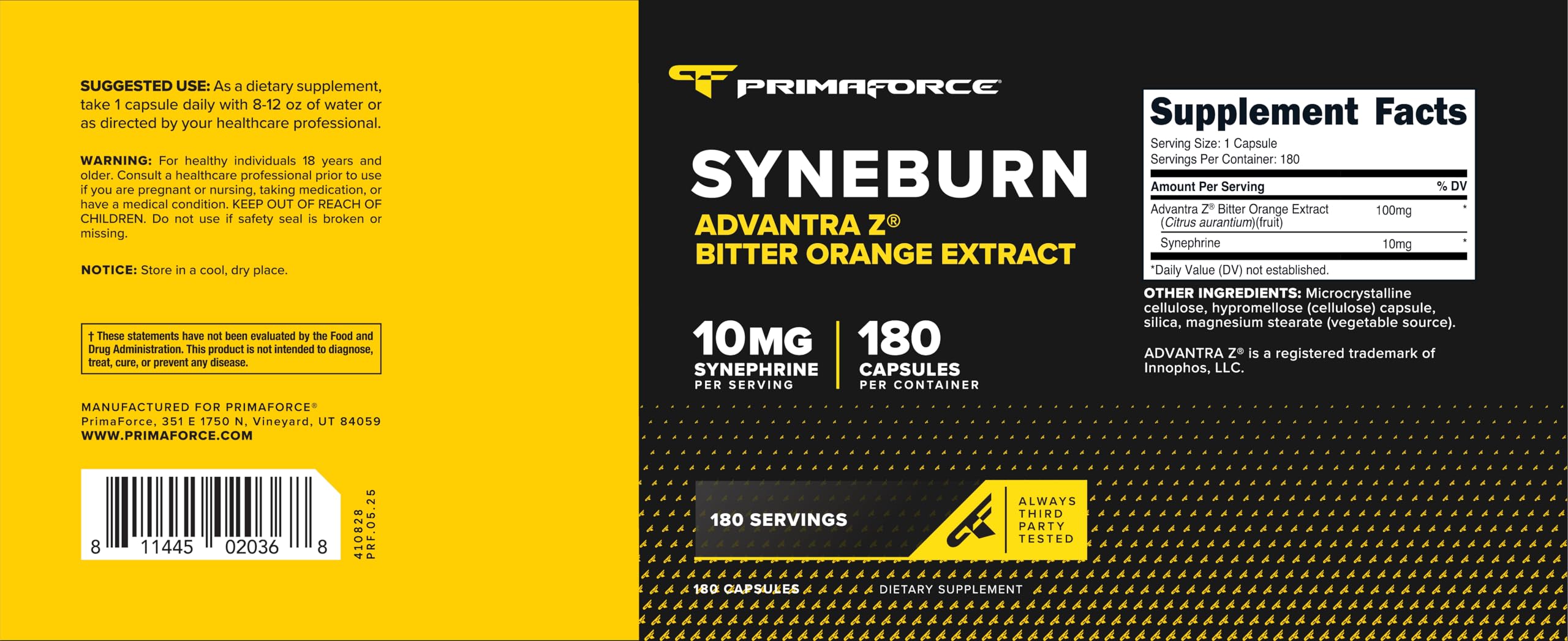PrimaForce Syneburn Supplement, 180 Capsules — Amazon image 5