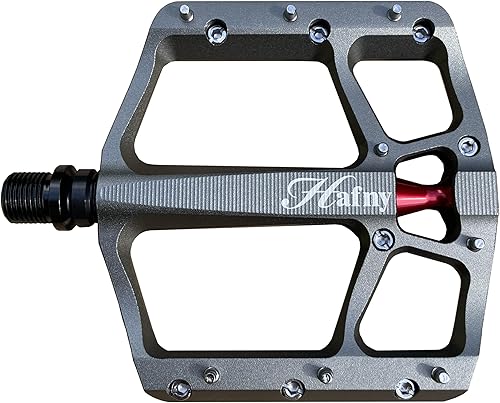 Hafny - Pedales de aluminio para bicicleta, mecanizados CNC, amplia plataforma robusta, HF-1400