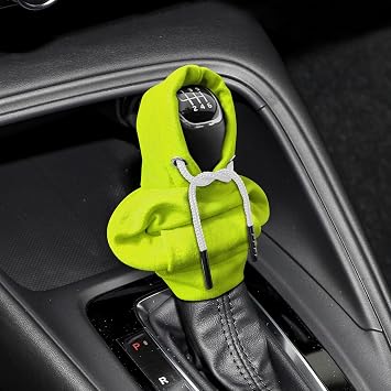 Gear Shift Hoodie, Shifter Hoodie, Funny Car Gear Shift Protector Cover, Automotive Interior Cute Gadgets Fashionable Mini Sweater Shifter Stick Knob Cover Universal for Most Vehicles Green