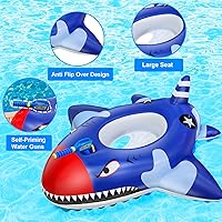 Vista 5 de AMENON Flotador de piscina con pistolas de agua, juguetes de piscina para niños de 3 a 11 años, barco de batalla inflable de 40 pulgadas