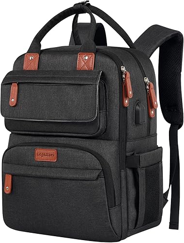 Mochila para laptop para hombre, mochila de trabajo de 15.6 pulgadas para hombres y mujeres, mochila para hombre con puerto de carga USB, mochila