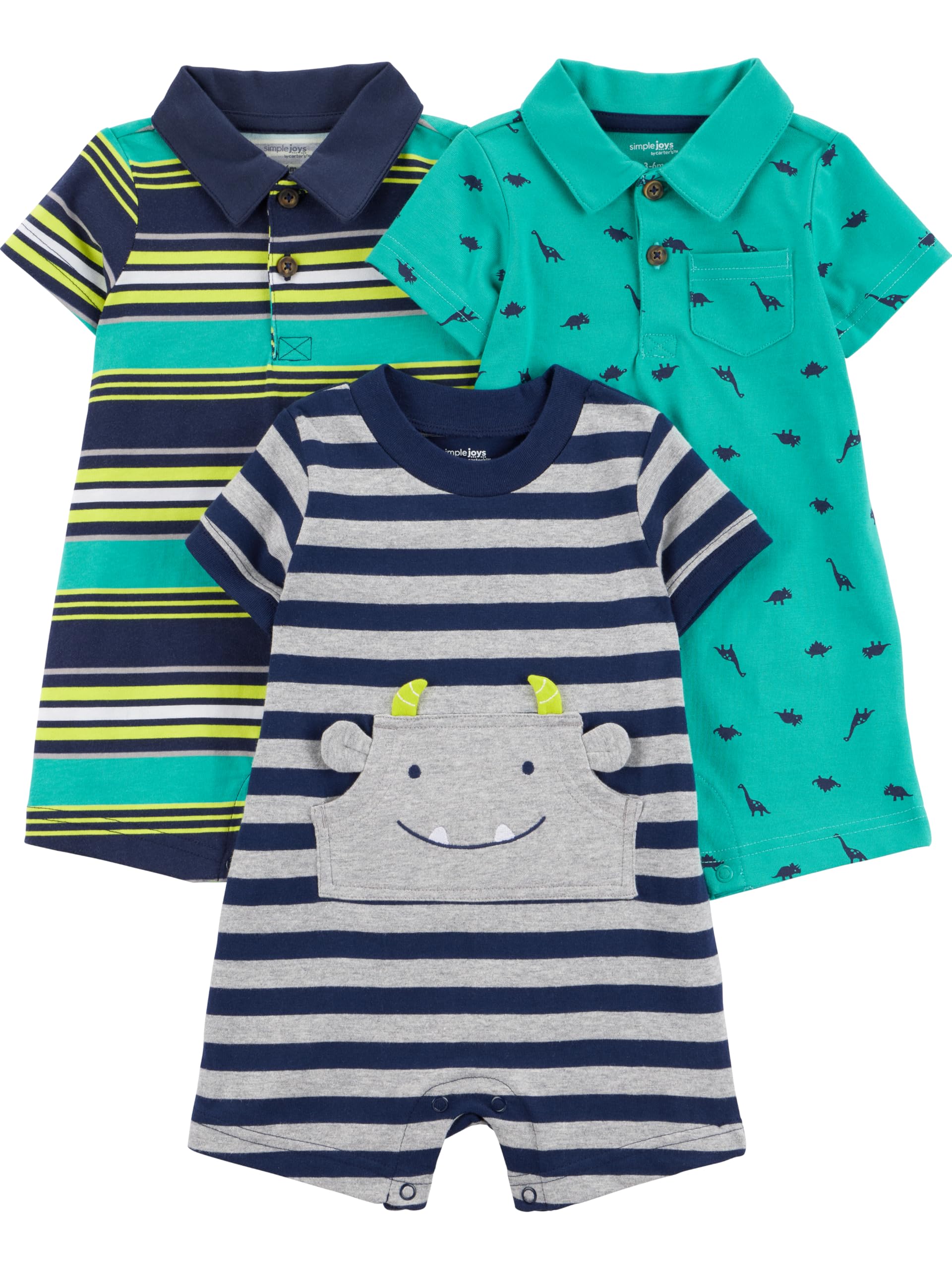 Simple Joys by Carter'sbaby-boys 3-pack RompersOEKO-TEX STANDARD 100
