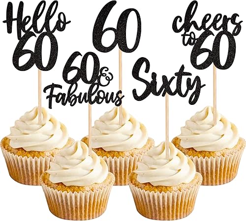 Vista 36 de 30 piezas de decoración negra para cupcakes de cumpleaños número 15 con purpurina de quince Hello 15 para cupcakes Mis membrillo a 15 años