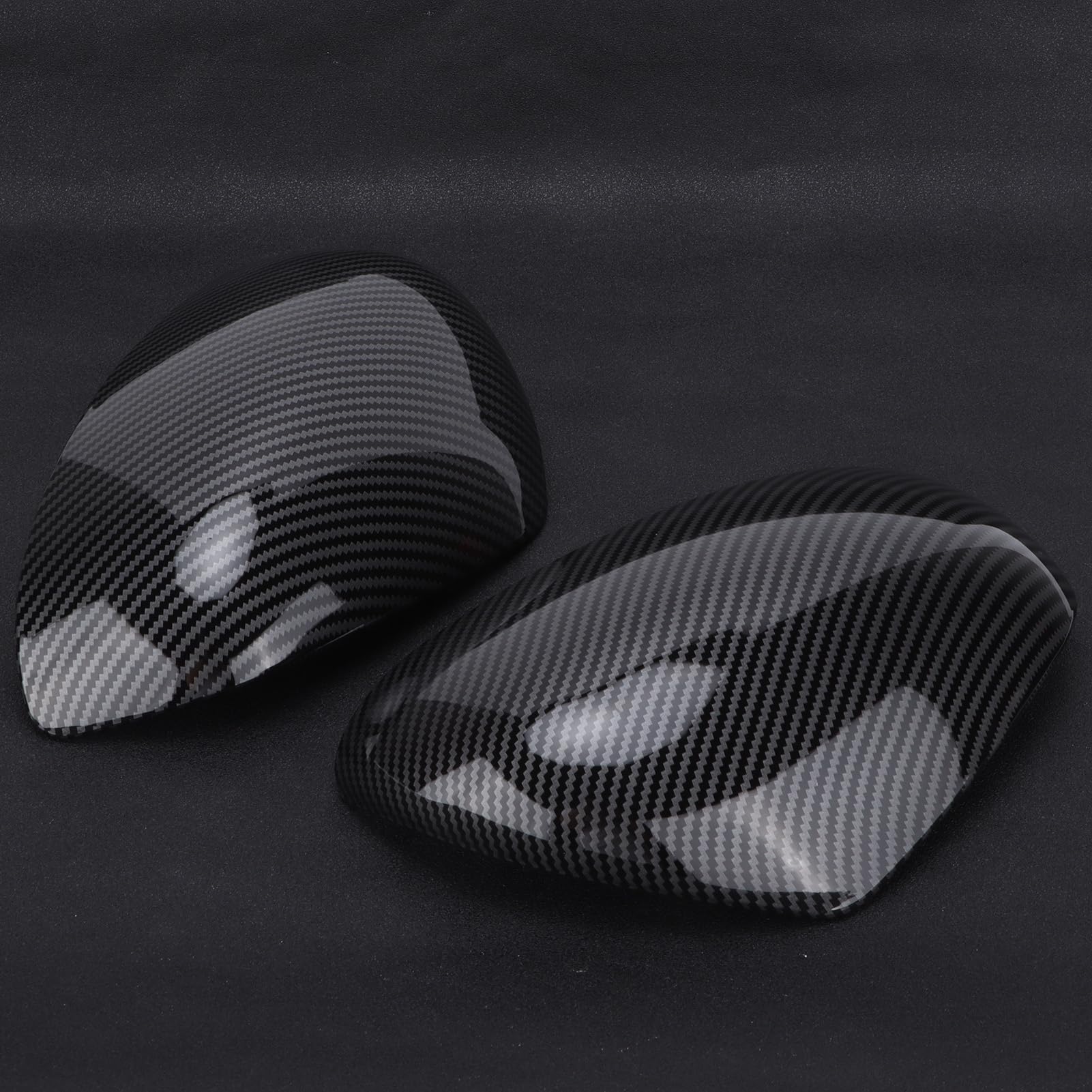 Keenso Shell di Alloggi per Specchio 1 Coppia di Auto, Tappi a Specchio Retrovisore Si Attaccano Alla Sostituzione di Alloggi Protettivi per Smart Fortwo/Forfour 453 2015-2021 (Look di carbonio