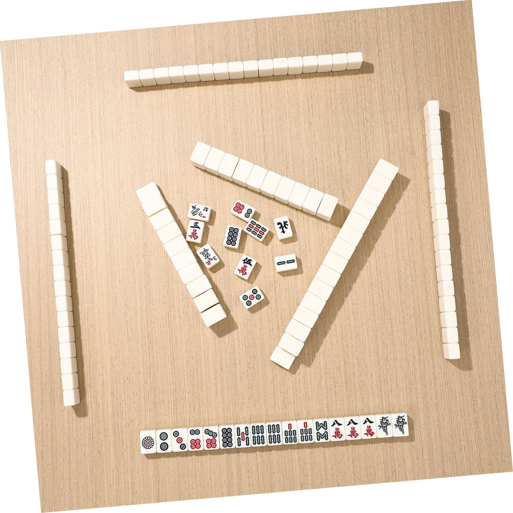 Kleiner Mahjong Satz 20mm aus Melamin, Tragbar für Reise und Party | 1 Satz, Leicht und Praktisch, Zufällige Zubehörfarben, Kompakt für Unterwegs Zufällige Farbe