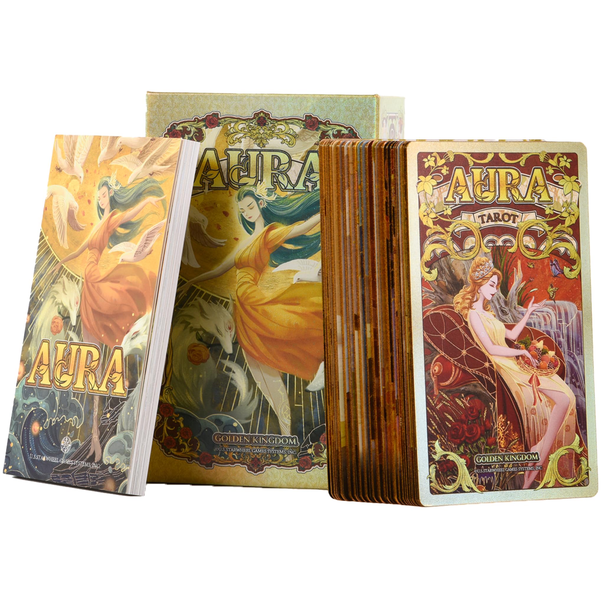 KEPNOY Aura Tarot with Guidebook, Fortune Telling & Divination Tools for Beginners and Advanced Collection Edition