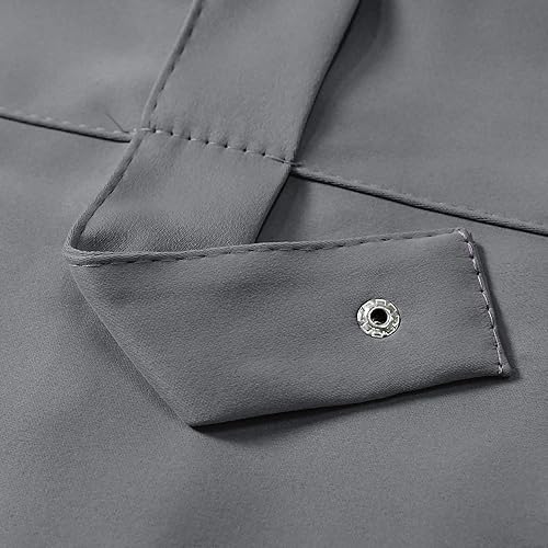 Miniatura 5 de DECOVSUN Cenefa de amarre para ventanas color aguamarina de 18 pulgadas de largo, cenefa recta ajustable para oscurecer la habitación, con bolsillo