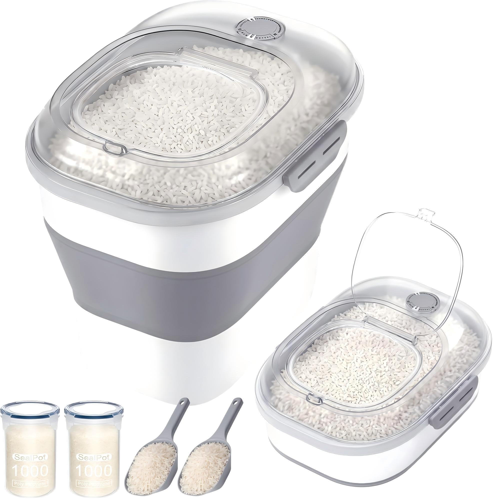 Photo 1 of NURYO 50 Lbs Rice Storage Container, Collapsible Pet Food Container