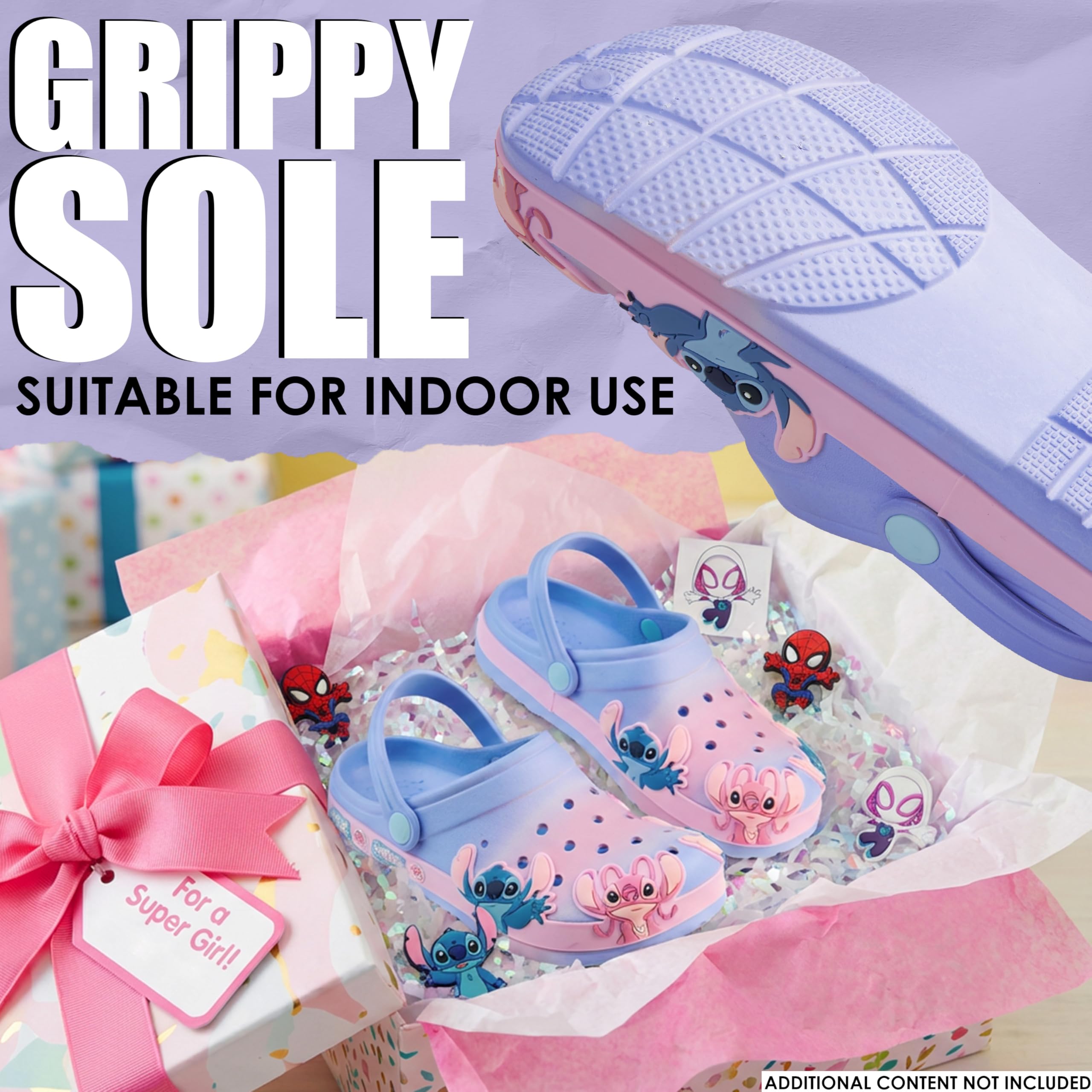 Get Trend Disney Stitch | Minnie Mouse | Prinzessinnen Clogs Kinder Hausschuhe Mädchen, rutschfest & Atmungsaktiv, Gartenschuhe Sommer Pantoffeln
