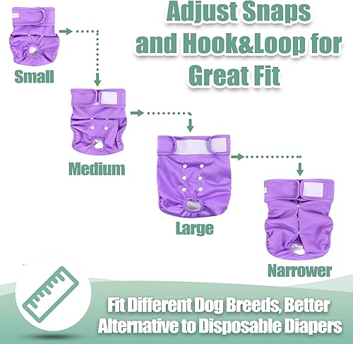 Miniatura 4 de Wegreeco - Pañales lavables para perros hembra (3 unidades)