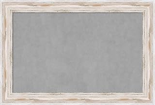Amanti Art White Framed Magnetic Board, 37x25, Cottage Office Decor