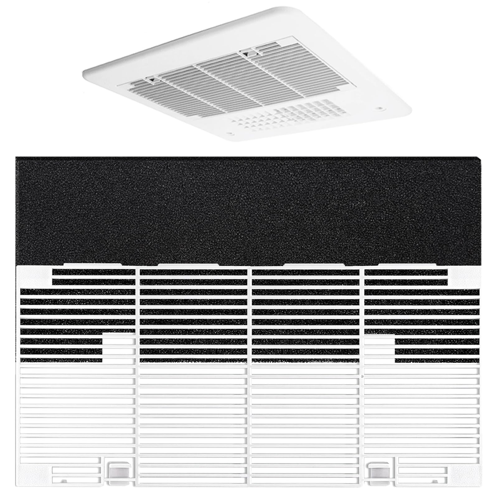 Dianrui RV A/C Vent Cover for Dometic AC Cover Replacement for Dometic 3104928.019, Duo-Therm RV Air Conditioner Grille Replacement with RV A/C Filter (14.1" x 7.7") RV Air Conditioner Parts