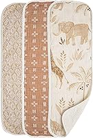 Vista 18 de Crane Baby Paños de muselina para bebé, paño ligero y absorbente para eructos, medusas de vida marina, juego de 3, 7" x 20", esenciales para bebé