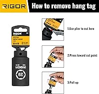 Vista 6 de RIGOR 11001 - Enchufe de impacto de tuerca de eje de 1.142 in, accionamiento de 1/2 pulgada, 6 puntos, profundo, CR-MO, métrico, ajuste rápido