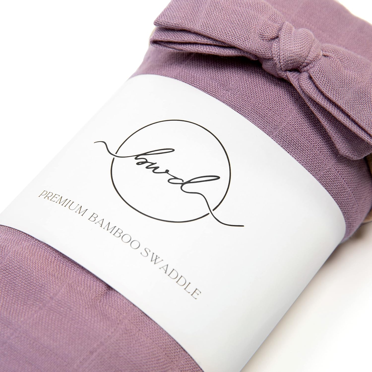 BWD Baby Swaddle Blanket – Ultra-Soft Bamboo Viscose & Organic Cotton Muslin – Lightweight, Breathable, Stretchy – Newborn Essential 47" (Mauve) - Image 4