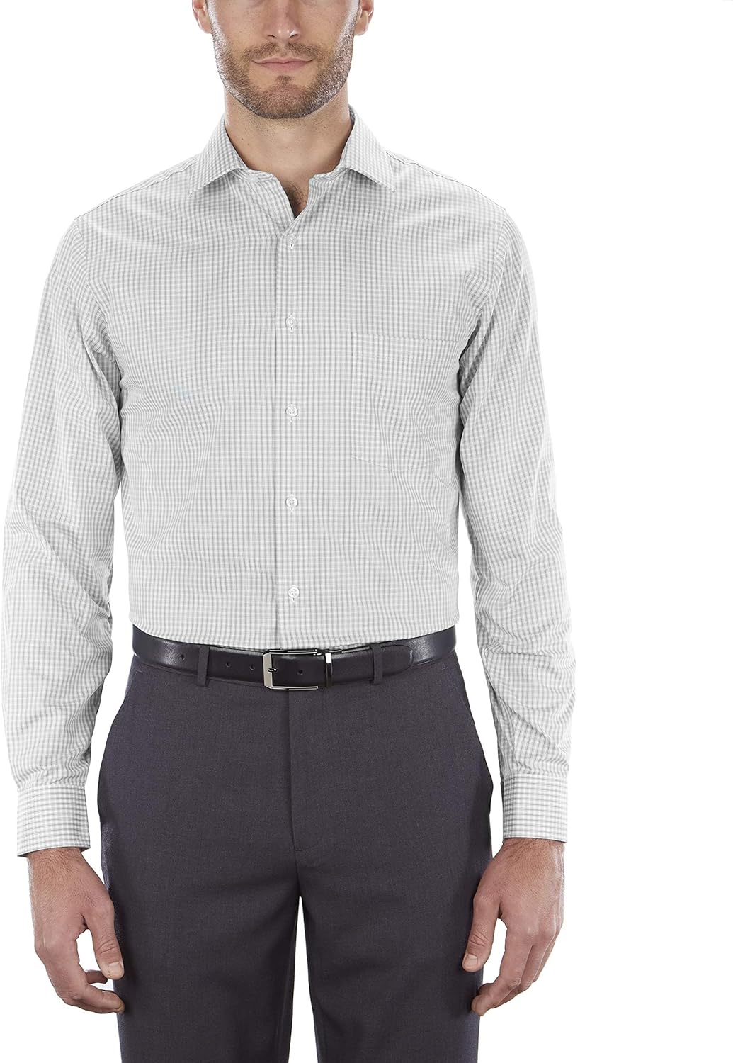 Van Heusen Men's Dress Shirt Regular Fit Flex Collar Check