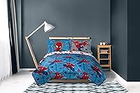 Vista 7 de Jay Franco Spiderman Spidey Faces and Avengers Team - Juego de ropa de cama individual de 8 piezas