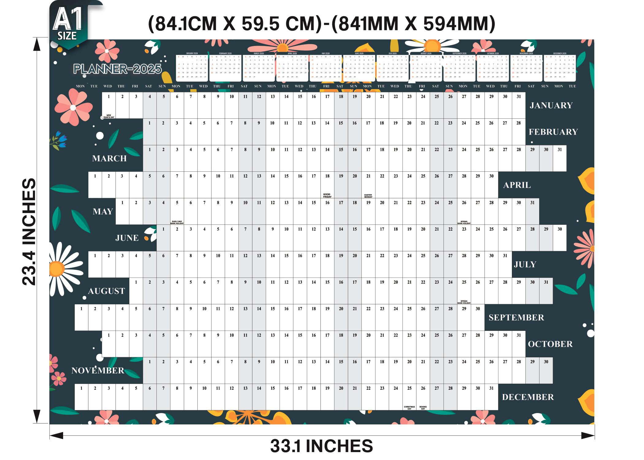 The Classy Planner Planificador De Pared 2024 - Calendario De Pared