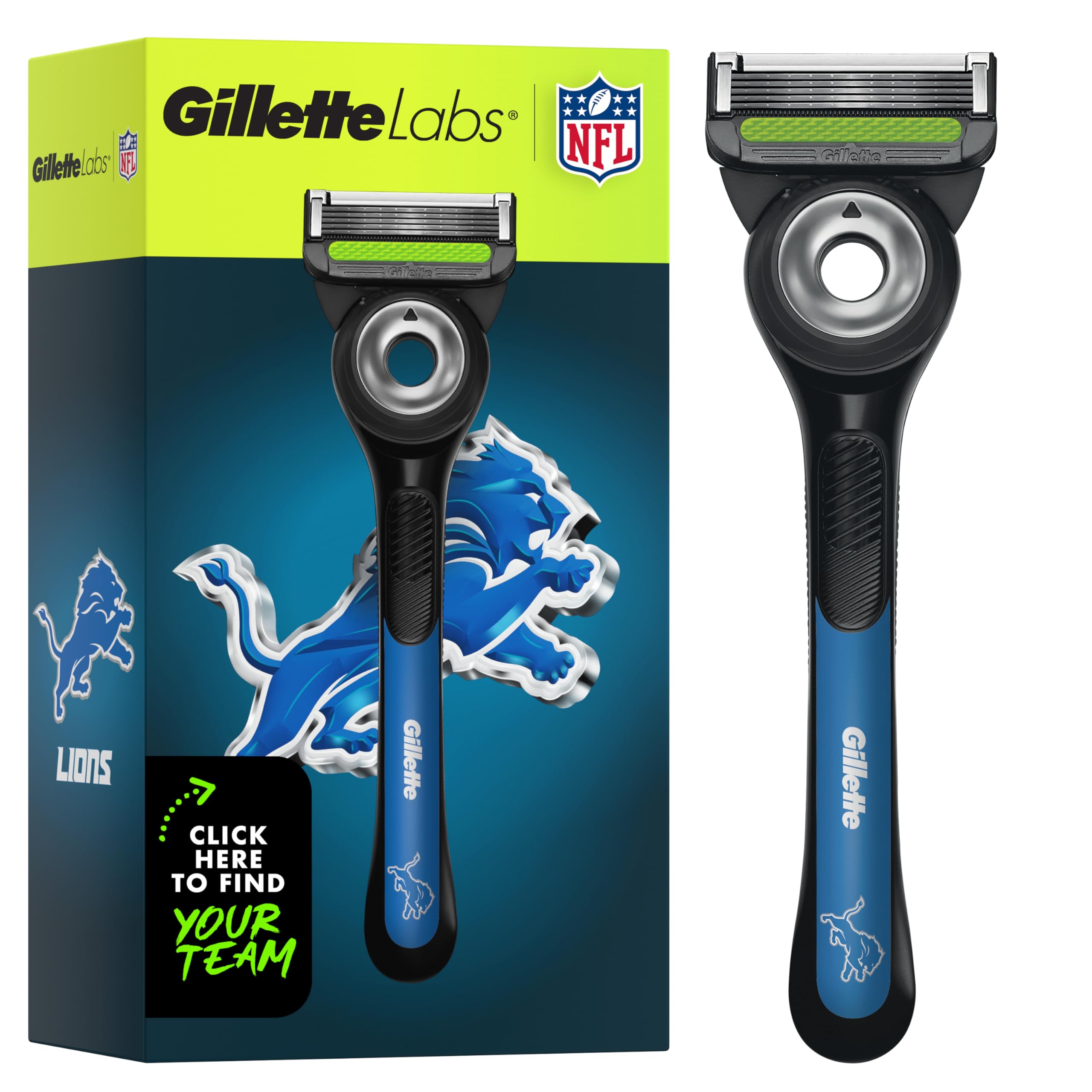 Gillette Labs メンズ剃刀1,5倍 １６枚入り新品 Amazon.com: Gillette Labs Special NFL Lions Edition Shaving Razor