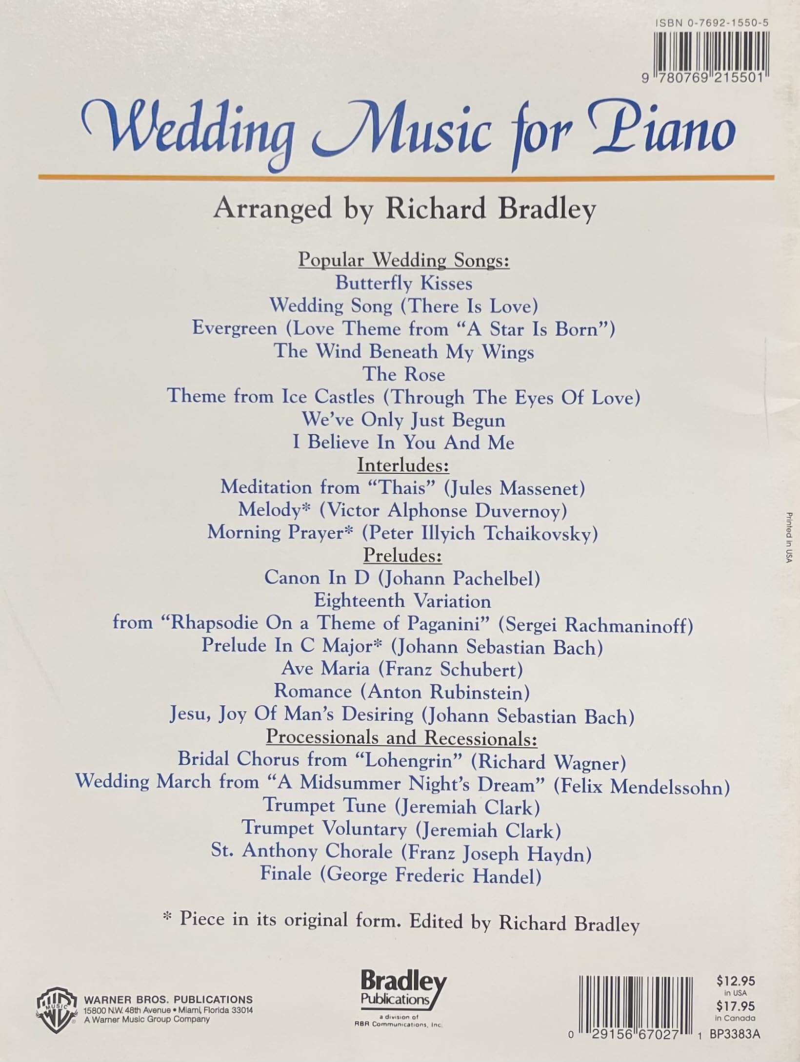 Wedding Music for Piano