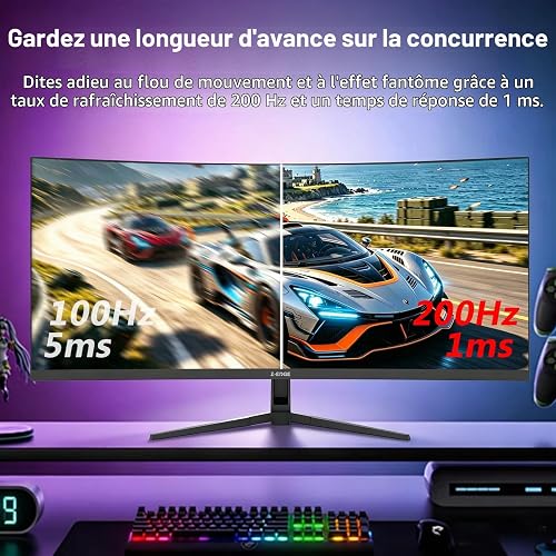Z‑Edge Monitor Gaming 34 pollici Curvo UWQHD 1440p VA 200 Hz 1 ms FreeSync Nero - 2
