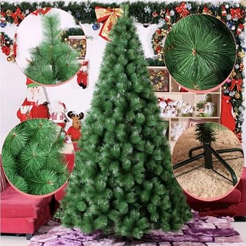 CherishX.com 2ft Christmas Tree 2 Feet with Decorations - 21 Pcs Combo - Non Pine Green Tree, Hanging Decorative Ornament - Small Xmas Tree DIY Kit for Home Decoration or Office Decor