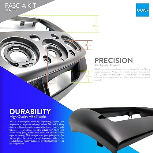 Miniatura 4 de UGAR Kit de montaje de instalación de tablero estéreo de radio estéreo de 7 pulgadas / 10 pulgadas compatible con Nissan NP300, Navara, Frontier