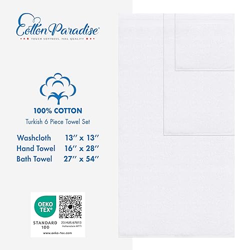 Miniatura 447 de Cotton Paradise - Juego de 4 toallas de mano para el baño de 100% algodón turco, suaves y absorbentes, color beige