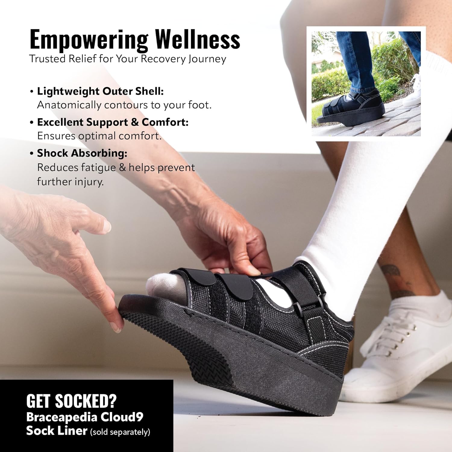 Wedge Post-Op Shoe, Medical Offloading Shoes for Toe Injuries, Surgical and Orthopedic Boot for Foot, Plantar Fasciitis, Bunion, Hammertoe, Broken Toe Support for Men and Women, Size S