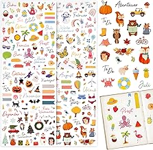 COLOFALLA 4 Sheets of Stickers Seasons A4 DIY Stickers Flowers Spring Summer Autumn Winter Decoration Accessories for Scrapbooking Photo Album Notebook Children Craft Gifts (Seasons)