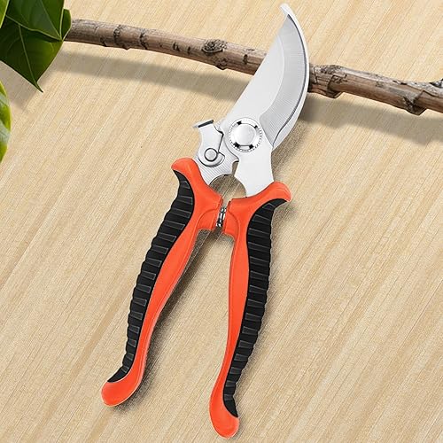 Tijeras de podar de acero inoxidable K5, cuchillas afiladas curvadas antideslizantes, adecuadas para huertos, jardines, flores, ramas, rosas y