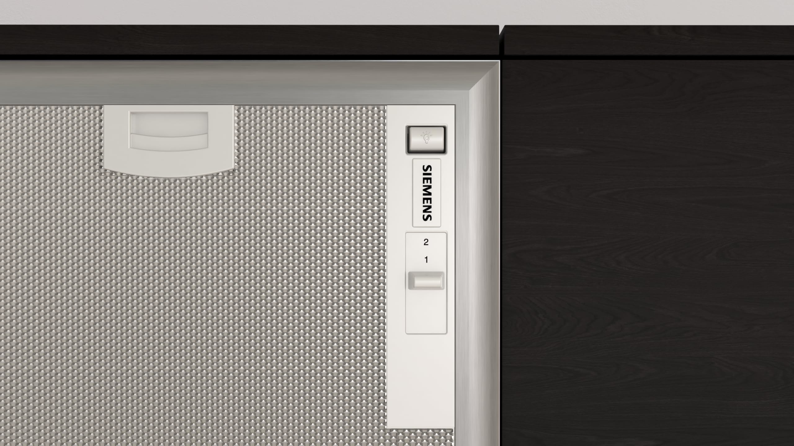 Siemens LB55566 iQ300 Bloc de ventilateur, 53 cm, fabriqué en Allemagne, éclairage LED, évacuation d'air, recirculation, puissant, silencieux, pour montage mural ou sur un îlot de cuisson, argent
