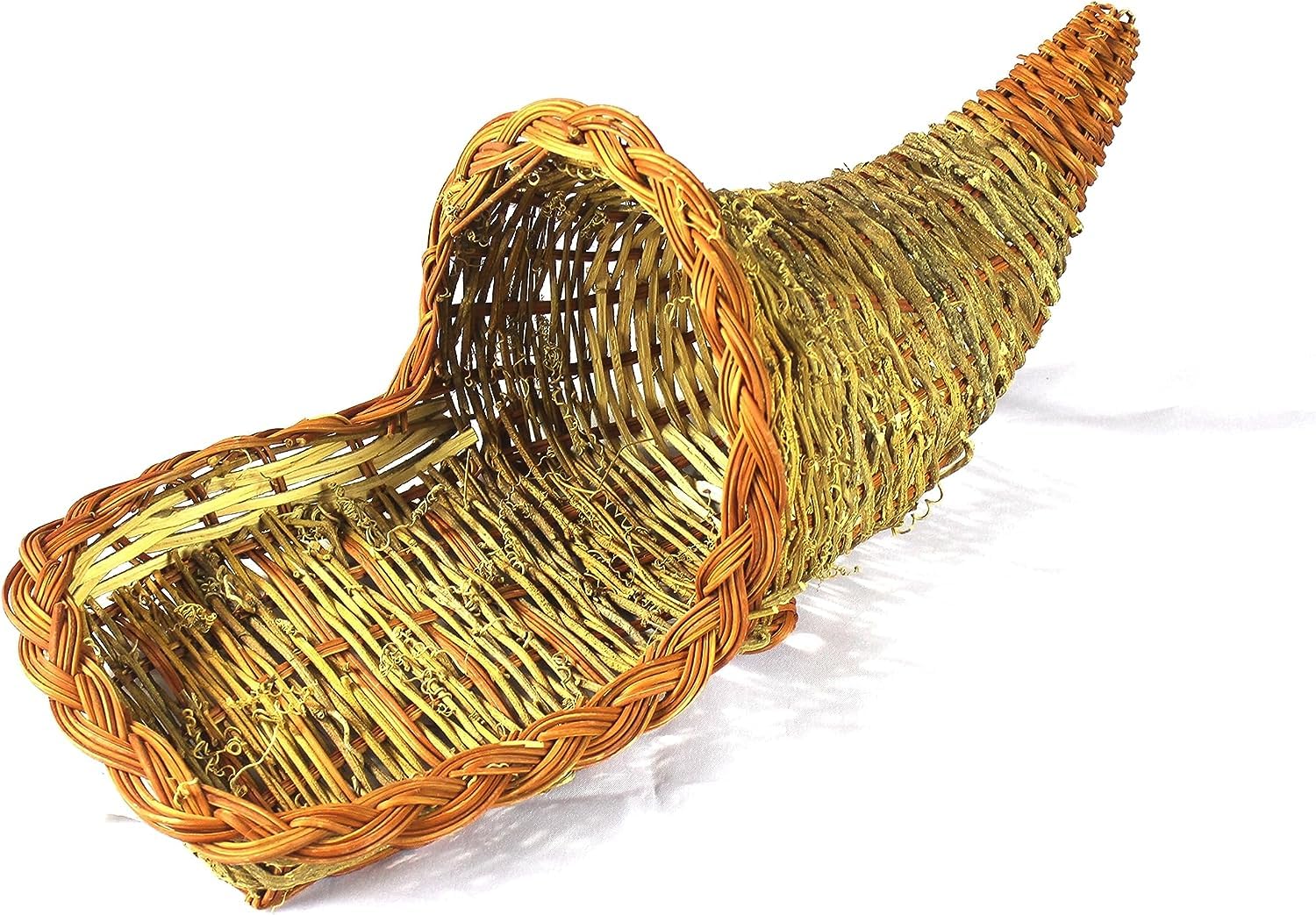 cornucopia basket for thanksgiving decor. (19'' cornucopia)