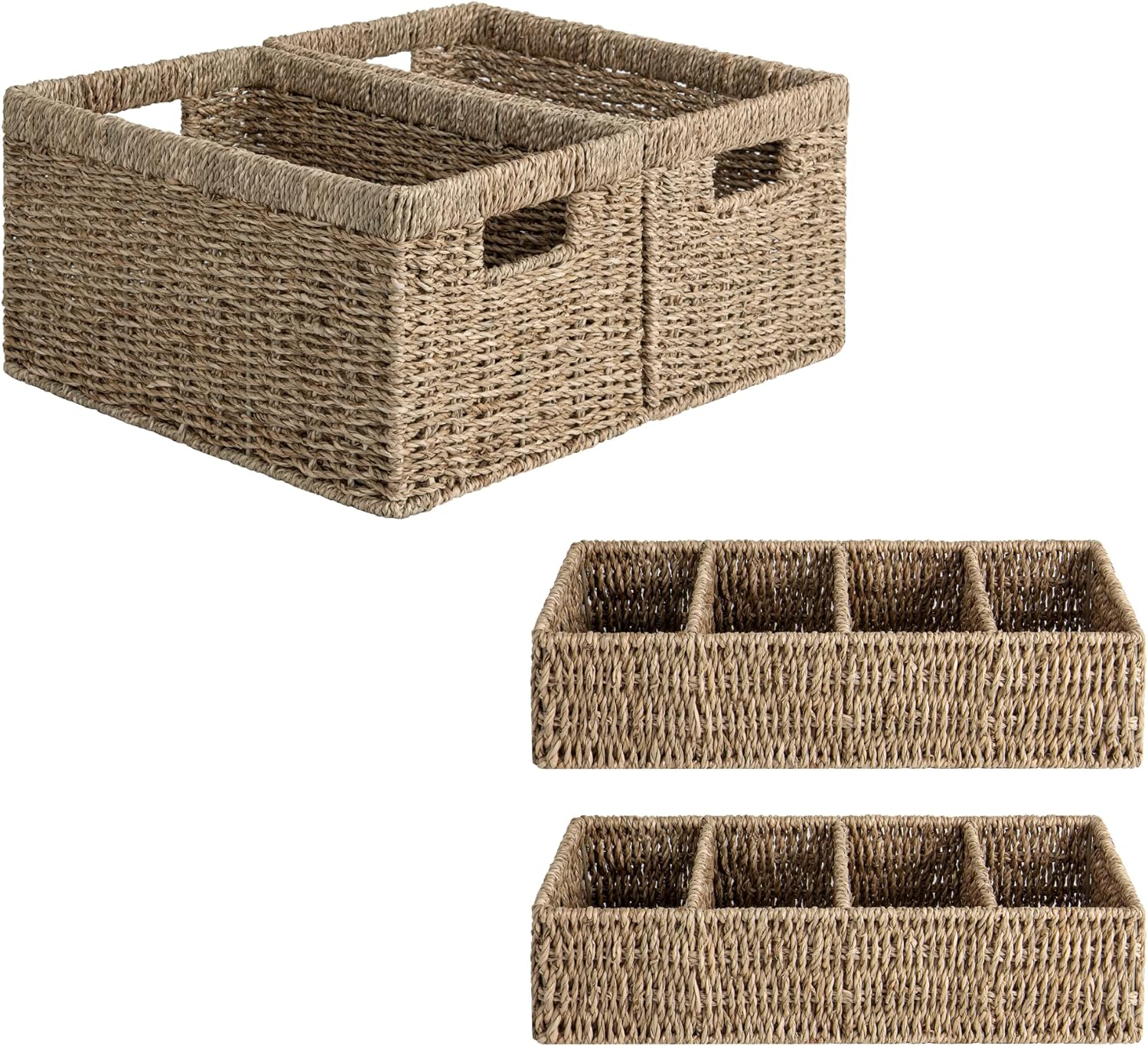 StorageWorks Seagrass Storage Baskets