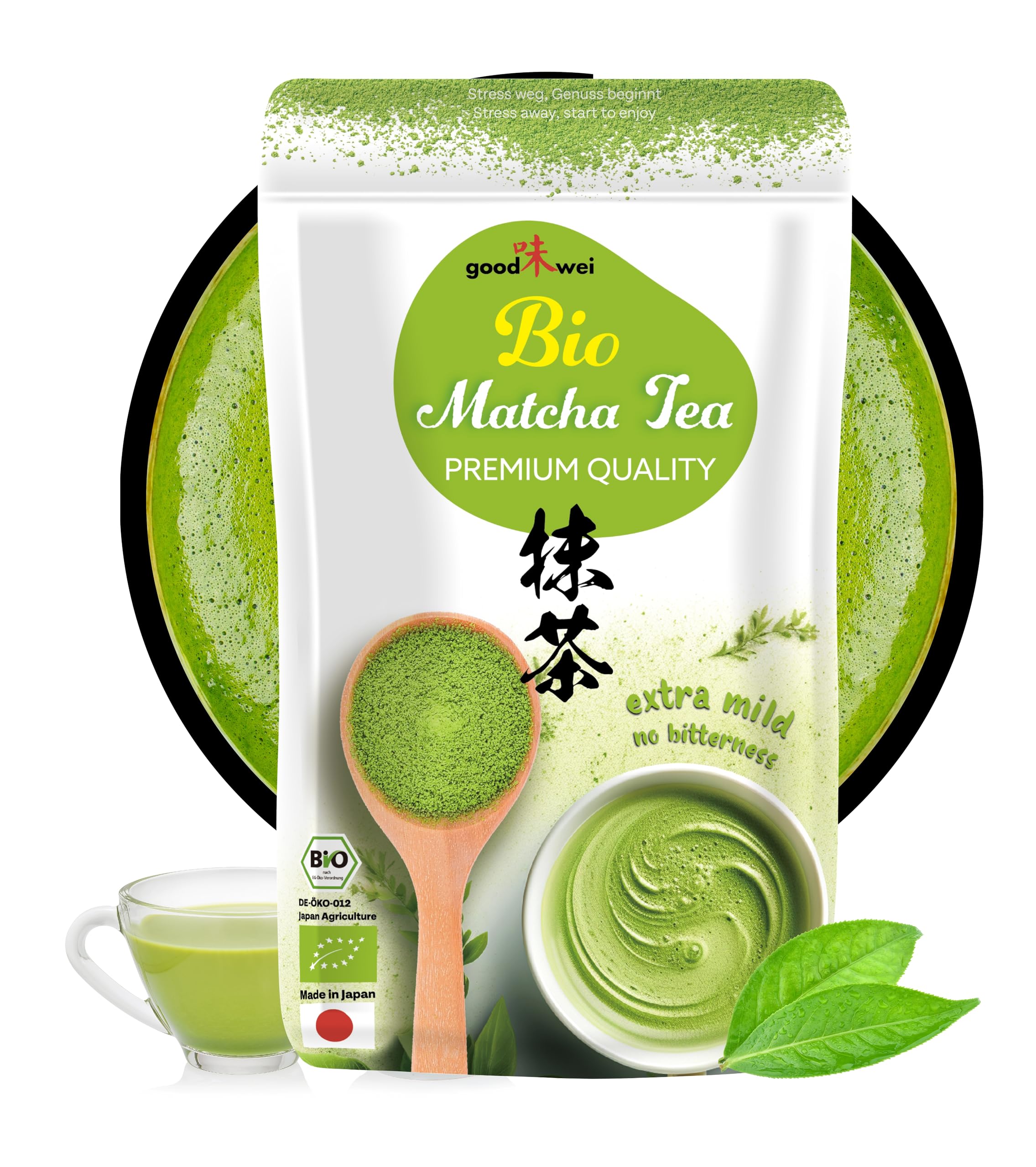 Tè Verde Matcha Biologico in Polvere - Grado Premium Prodotto in Giappone, Naturale al 100% Vegan (500g)