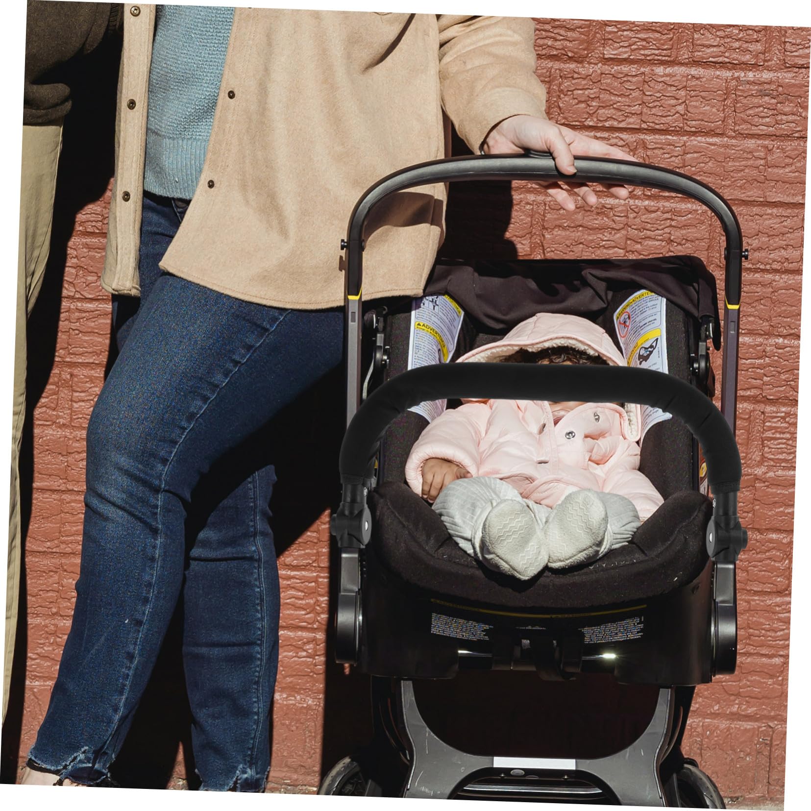 Accoudoir réglable pour poussette avec extension de poignée flexible pour poussette en plastique et éponge pour accessoires de poussette, Plusieurs styles