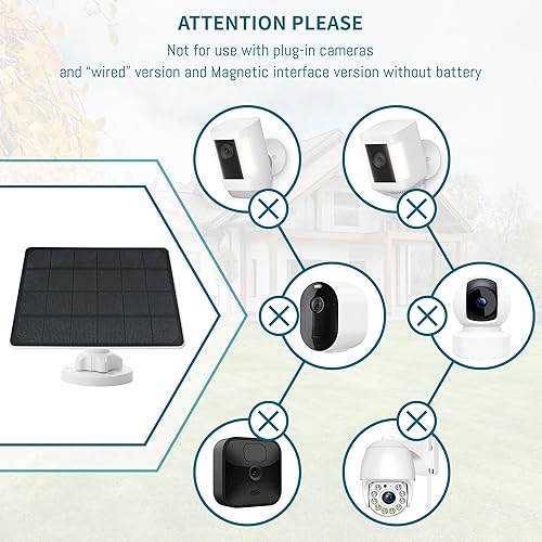 Miniatura 5 de Panel solar de 8 W compatible con cámara de batería recargable, para cámara de seguridad al aire libre, cargador solar de cámara de 5 V, impermeable