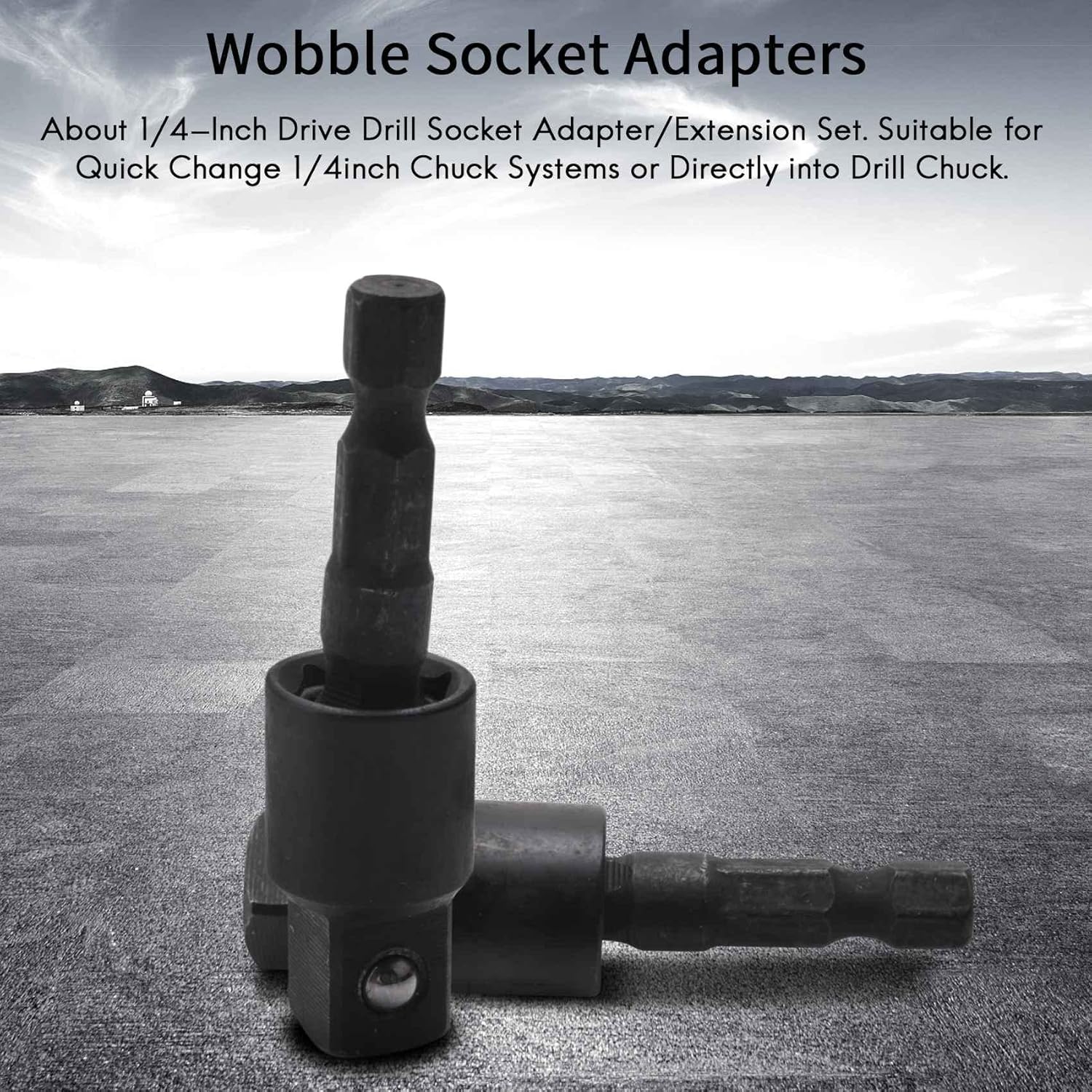 Tbkoly 3PC Wobble Socket Adapters Universal Joint Swivel Socket Set, 1/