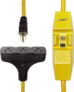 Woods TRC 26020-148 GFCI Protected In-line Tri-Cord Set; 120V/15A; 12/3 AWG Gauge; 50' Length