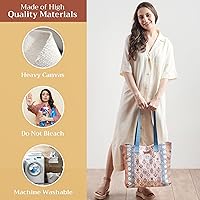 Vista 2 de Maison d' Hermine - Bolsa de lona de algodón reutilizable para mujeres, con asa para el hombro, bolsas a granel para compras y viajes