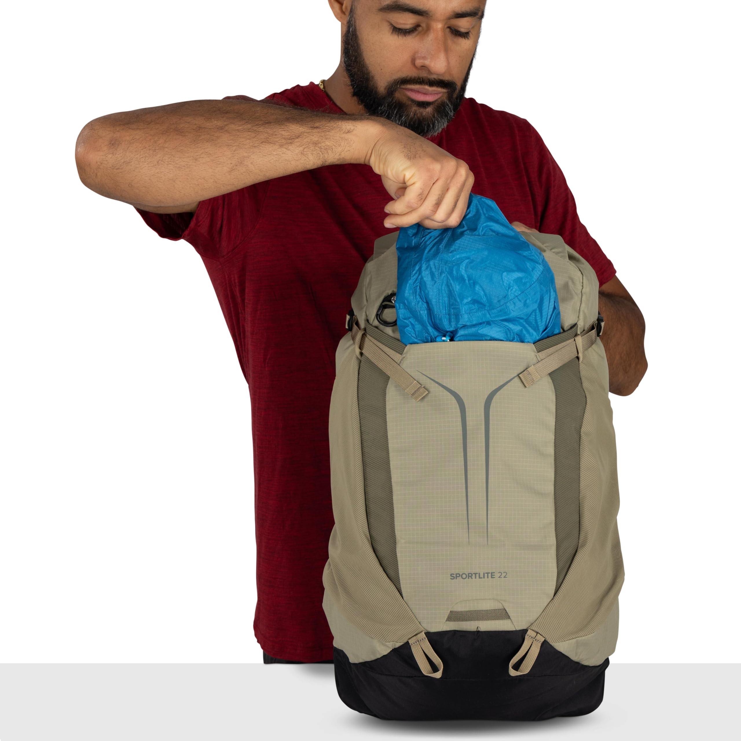 Osprey Sportlite Lekki plecak turystyczny 22 l, dla mężczyzn i kobiet, torba na co dzień, plecak podróżny, czarny kruk