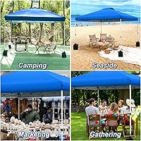 Vista 9 de WEIZE Tienda de campaña desplegable de 10 x 10 pies, configuración a presión de 1 botón, refugio portátil instantáneo, altura ajustable, bolsa