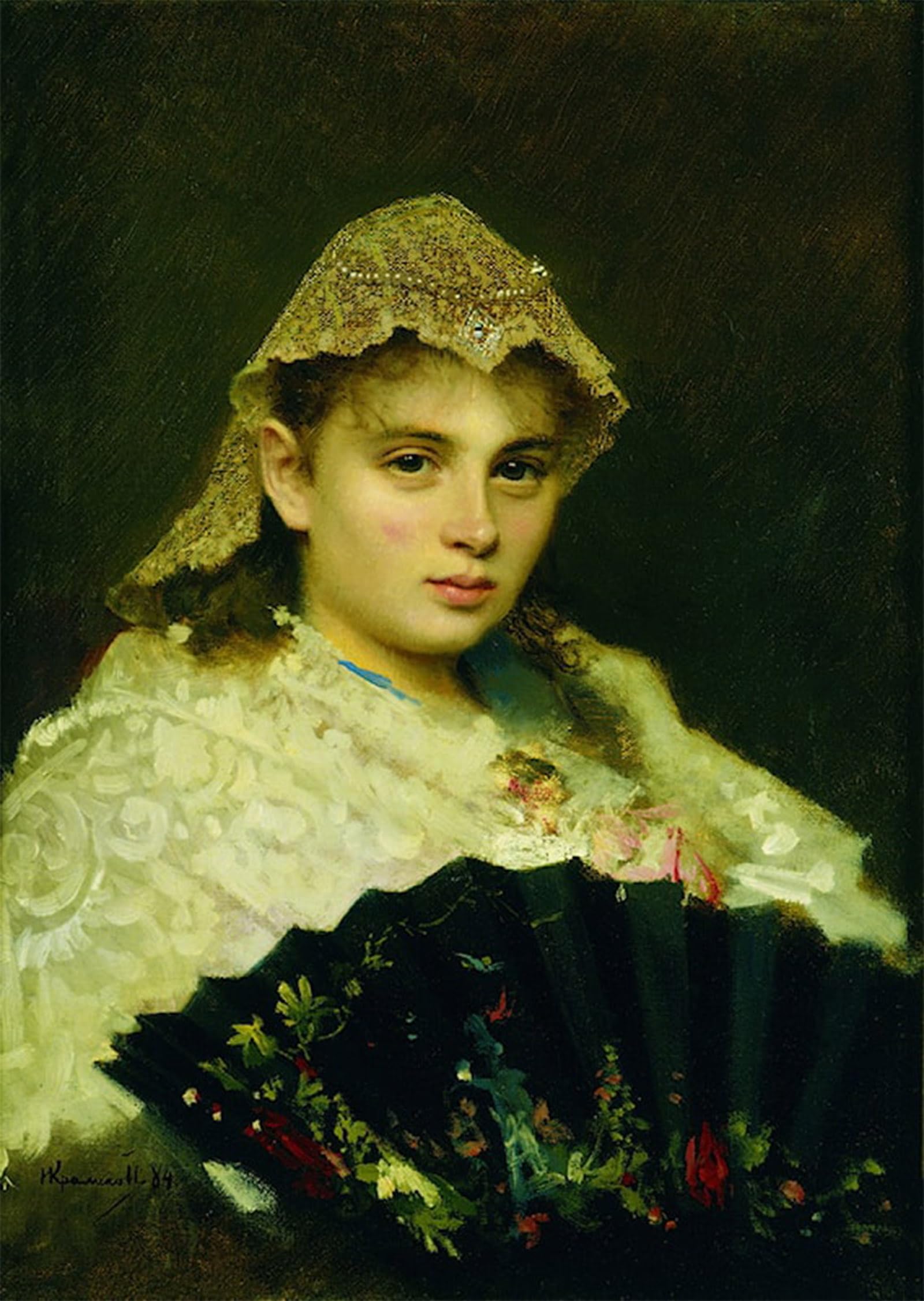 Peinture décorative sur toile Olga Raftonpulo Kramskoï texture premium