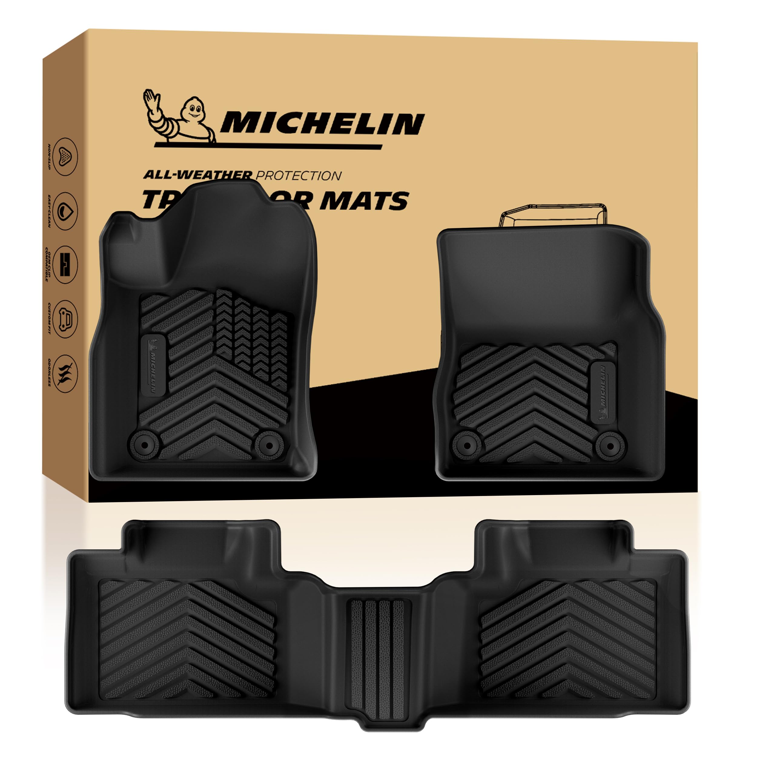 Michelin Vehicle Mats for 2013-2021 Jeep Grand Cherokee &amp; 2022 WK (3 Piece)