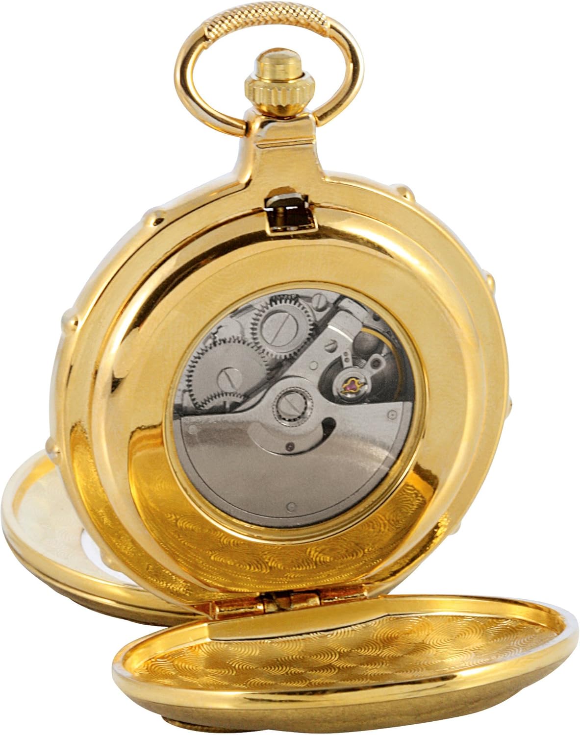 American Coin Treasures Men's Goldplated Franklin Half Dollar Train Pocket Watch