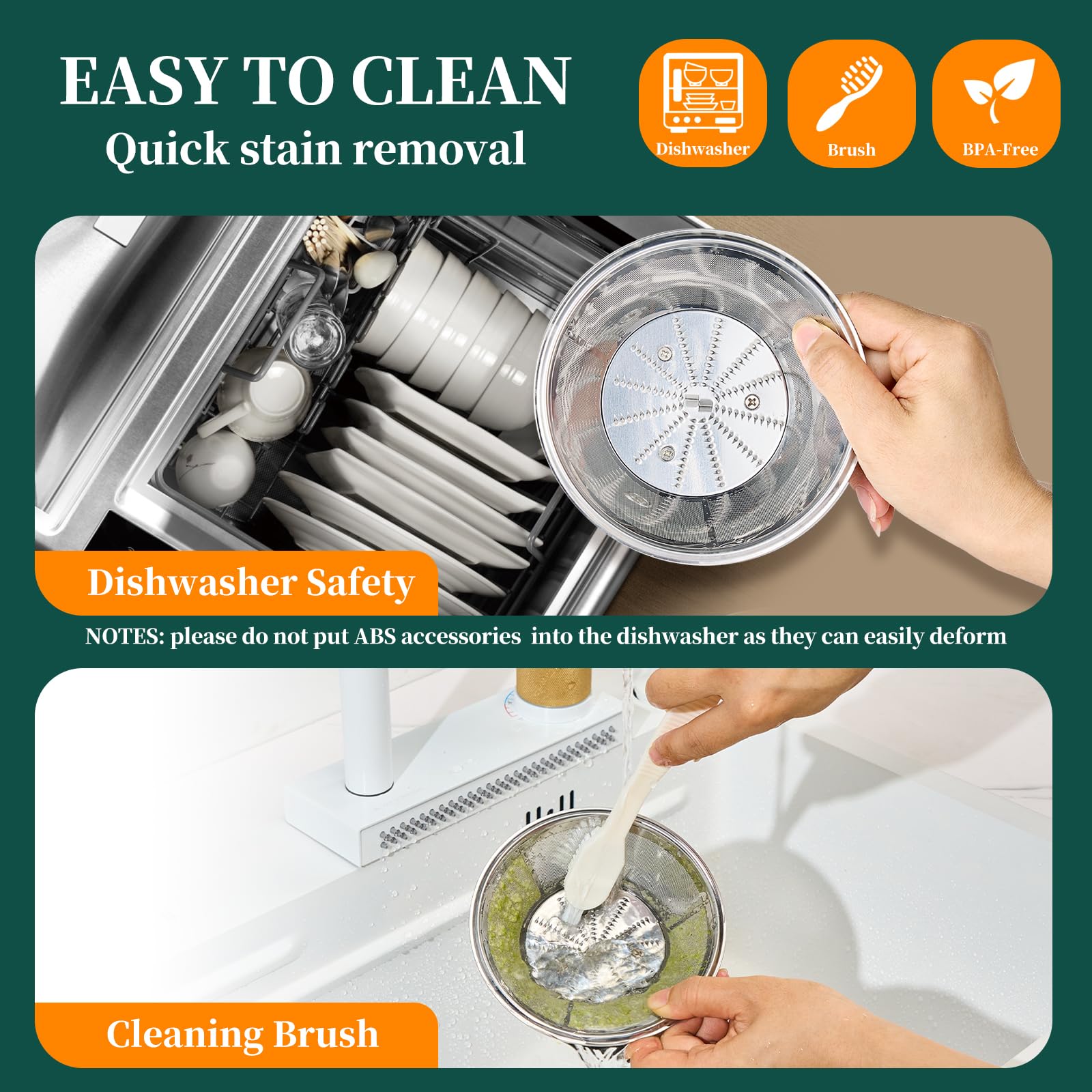 Exprimidores centrífugos, extractor de jugo de 800 W con canal de alimentación extra grande de 2.8 pulgadas, motor de cobre completo, filtro chapado en titanio, alto rendimiento de jugo, doble 5